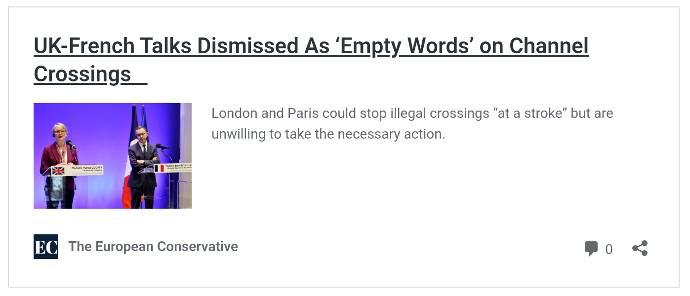 UK-French Talks Dismissed As ‘Empty Words’ on Channel Crossings